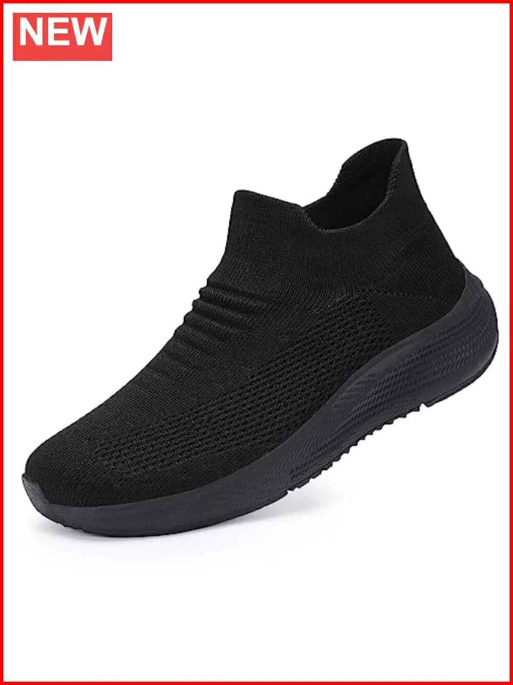 Slip on Walking Shoes Lightweight Breathable Mesh Sock Shoe Non-Slip Casual